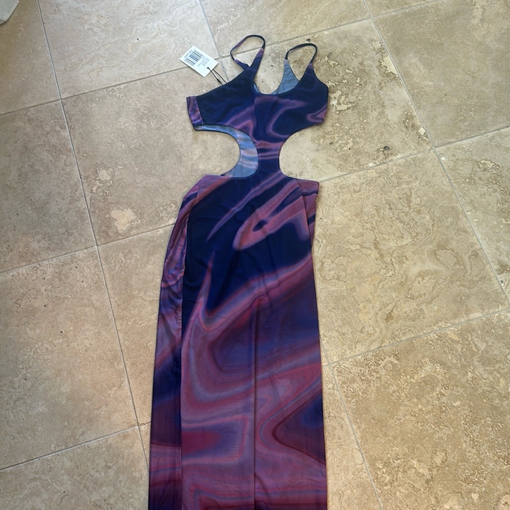 Farai London Revolve Purple one Shoulder Dress  purple multi maxi dress